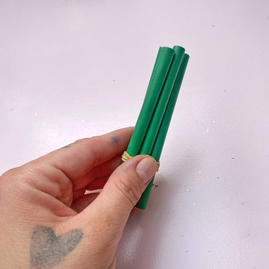Pečetní vosk, zelená