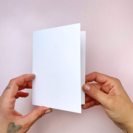 Karty na výrobu vlastních přání - Bílý, recyklovaný papír s jemnou strukturou, 10,5 x 14,5