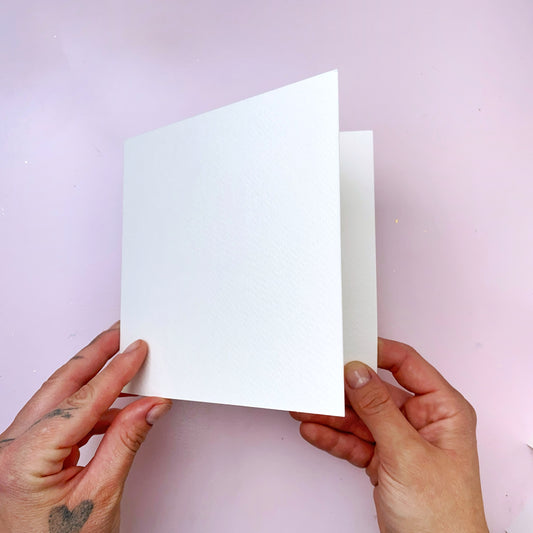 Karty na výrobu vlastních přání - Akvarelový papír I., 14,5 x 14,5 cm