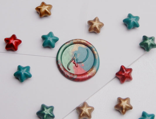 Pečetní vosk-vánoční hvězdičky
